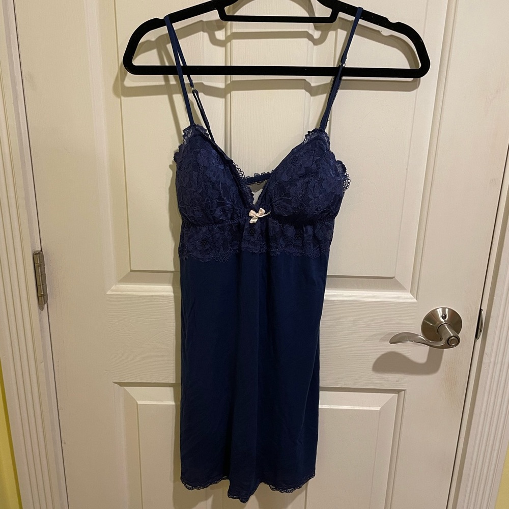 Blue babydoll slip